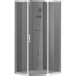 Душевое кабина Azario Denver 90x90 см AZ-N10806 900 GREY, хром/тонированное - фото 