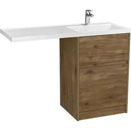 Тумба напольная с раковиной-столешницей Акватон Лондри 120 см 1A2669K1LHDR0 (раковина справа) дуб рустикальный - фото 