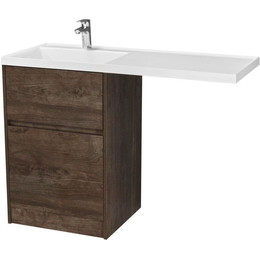 Тумба напольная с раковиной-столешницей Акватон Лондри 120 см 1A2669K1LHDY0 (раковина слева) дуб кантри - фото 