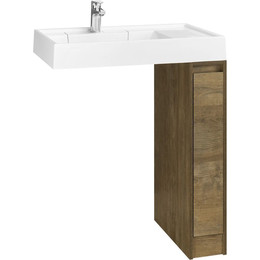 Тумба напольная с раковиной-столешницей Акватон Лондри 80 см 1A2671K1LHDY0, дуб кантри - фото 