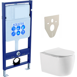 Инсталляция Aquatek Standart 50 INS-0000012 с подвесным унитазом Aquatek Европа AQ1106-00 - фото 