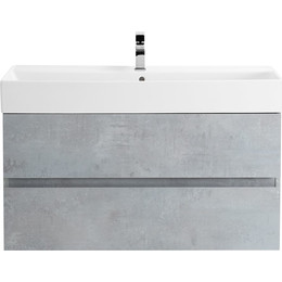 Тумба подвесная с раковиной Cezares MOLVENO 46-80-2C-SO-BET 80 см (раковина CZR-MIL-80-LVB), Beton - фото 