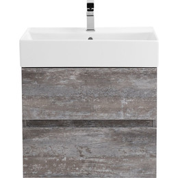 Тумба подвесная с раковиной Cezares MOLVENO 46-60-2C-SO-LG 60 см, Legno Grigio - фото 