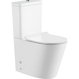 Унитаз-компакт CeramaLux Rimless 2179-1 с крышкой микролифт, Цвет производителя: белый - фото 