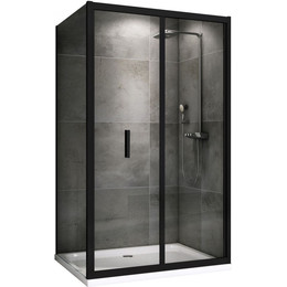 Душевое ограждение Abber Sonnenstrand 100x85 см AG07100B-S85B, чёрный/прозрачное - фото 