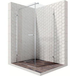 Душевое ограждение Ambassador Abner 90x90 см 10011101L L (стекло 8 мм) хром/прозрачное - фото 