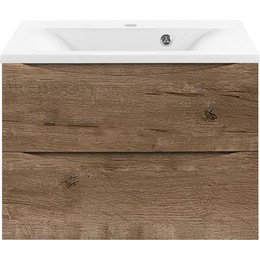 Тумба подвесная с раковиной Vincea Mia 65 см VMC-2MA650VO, дуб винтаж - фото 