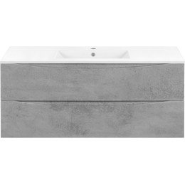 Тумба подвесная с раковиной Vincea Mia 120 см VMC-2MC120BT, бетон - фото 