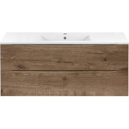 Тумба подвесная с раковиной Vincea Mia 120 см VMC-2MC120VO, дуб винтаж - фото 