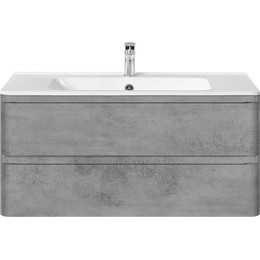 Тумба подвесная с раковиной Vincea Vico 100 см VMC-2V100BT, бетон - фото 