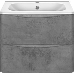 Тумба подвесная с раковиной Vincea Vico 60 см VMC-2V600BT (раковина белая VCB-2VP600W), бетон - фото 