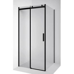 Душевое ограждение Ambassador Benefit 120x110 см 19021201HB-110HB (стекло 8 мм) чёрный/прозрачное - фото 