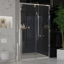 Душевая дверь Ambassador Intense 130 см 110021102IX (стекло 8 мм) хром/прозрачное - фото 