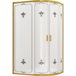 Душевое ограждение Ambassador Royal 120x90 см 18015302, золото/белое - фото 