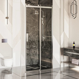 Душевая дверь Ambassador Benefit 120 см 19021101HX (стекло 8 мм) хром/прозрачное - фото 