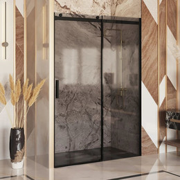 Душевая дверь Ambassador Benefit 150 см 19022204HBB (стекло 8 мм) чёрный/тонированное - фото 