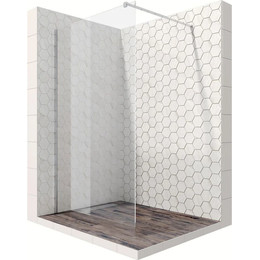 Душевая перегородка Ambassador Walk-in 120 см 15031104 с кронштейном (стекло 8 мм) хром/прозрачное - фото 