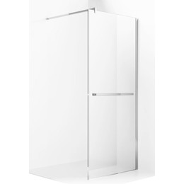 Душевая перегородка Ambassador Walk-in 120 см 15031133 с кронштейном (стекло 8 мм) хром/прозрачное - фото 