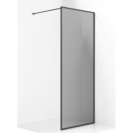 Душевая перегородка Ambassador Walk-in 110 см 15032217 с кронштейном (стекло 8 мм) чёрный/тонированное - фото 