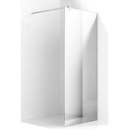 Душевая перегородка Ambassador Walk-in 80 см 15033124 с кронштейном (стекло 8 мм) хром/зеркальное - фото 