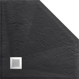 Поддон каменный Vincea 90х90 см VST-4SP9090A, антрацит - фото 