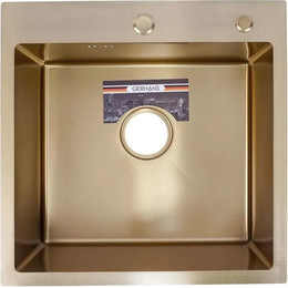 Кухонная мойка Gerhans K35050G 1 мм, золото, Цвет производителя: золото - фото 