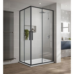 Душевое ограждение Vincea Slim-U 100x80 см VSS-2SU8010CLB, черный/прозрачное - фото 