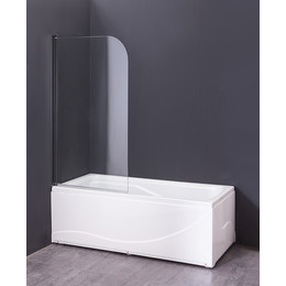 Шторка для ванны Taliente 80 см TA-0814CB, черный/прозрачное - фото 