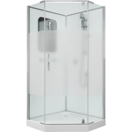 Душевое кабина Grossman Classic 100x100 см GR170D, хром/матовое - фото 