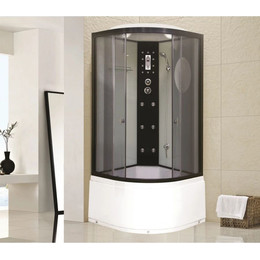 Гидробокс Niagara Ultra NG-1909-01 100x100 см, черный/тонированное (безсиликоновая сборка) - фото 