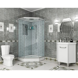 Душевая кабина Niagara Luxe NG-7702DW 100x100 см, серебро/прозрачное - фото 