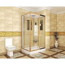 Гидробокс Niagara Luxe NG-7711GR 120x90 см, золото/прозрачное - фото 