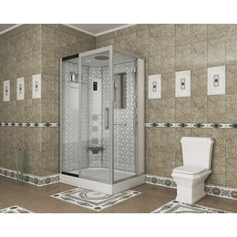 Гидробокс Niagara Luxe NG-7711WL 120x90 см, серебро/прозрачное - фото 