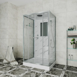 Душевая кабина Niagara Luxe NG-7772QM 120x90 см, серебро/прозрачное - фото 