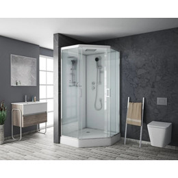 Душевая кабина Niagara Premium NG-6002-01D 100x100 см, хром/прозрачное (безсиликоновая сборка) - фото 