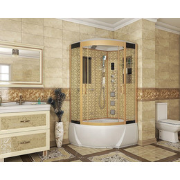 Гидробокс Niagara Luxe NG-7712GR 120x80 см, золото/прозрачное - фото 