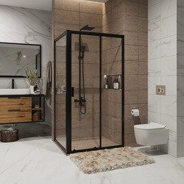 Душевое ограждение Niagara Nova 110x70 см NG-82-11AB-NG-A70B, черный/прозрачное - фото 