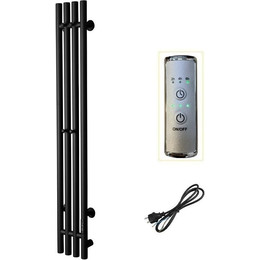 Полотенцесушитель электрический Тругор Пэк сп Вектор П4 150х1200 мм (подключение справа) 00-00043622, чёрный - фото 