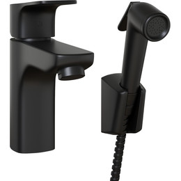 Смеситель для раковины с гигиеническим душем Paini Viva Style P4YO205/574, черный - фото 