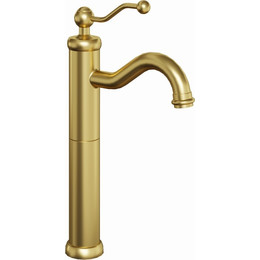 Смеситель для раковины высокий Paini Duomo 88PJ205LL, золото матовое - фото 