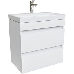 Тумба подвесная с раковиной Iddis Zodiac 60 см ZOD6CB0i95K, белый матовый - фото 