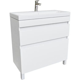 Тумба напольная с раковиной Iddis Zodiac 80 см ZOD8CBFi95K, белый матовый - фото 