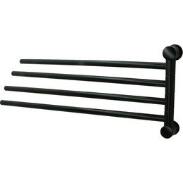 Держатель для полотенец WasserKraft K-1034B, цвет чёрный - фото 