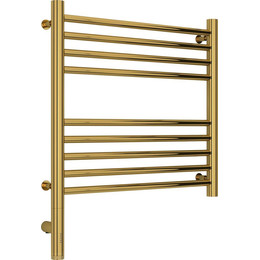 Полотенцесушитель электрический Сунержа Богема 3.0 П9 500x500 мм (прямая перемычка) 03-5804-5050 L, золото - фото 