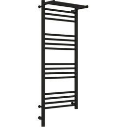 Полотенцесушитель электрический Сунержа Богема с полкой 3.0 П16 1000x400 мм (прямая перемычка) 31-5806-1040 L, чёрный матовый - фото 