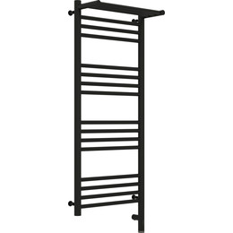 Полотенцесушитель электрический Сунержа Богема с полкой 3.0 П16 1000x400 мм (прямая перемычка) 31-5807-1040 R, чёрный матовый - фото 