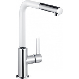 Смеситель для кухни Kludi L-Ine 408519375, белый матовый/хром - фото 