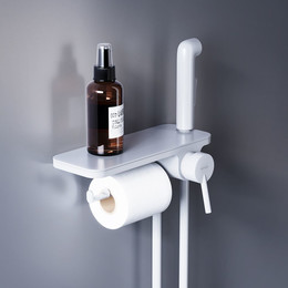 Набор для гигиенического душа Damixa Jupiter с полкой 773500200, белый - фото 