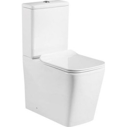 Унитаз-компакт безободковый Sole Cube 3 с тонкой крышкой микролифт, Цвет производителя: белый - фото 