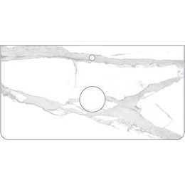 Столешница Mirsant Callacatta 80 см, белый мрамор - фото 